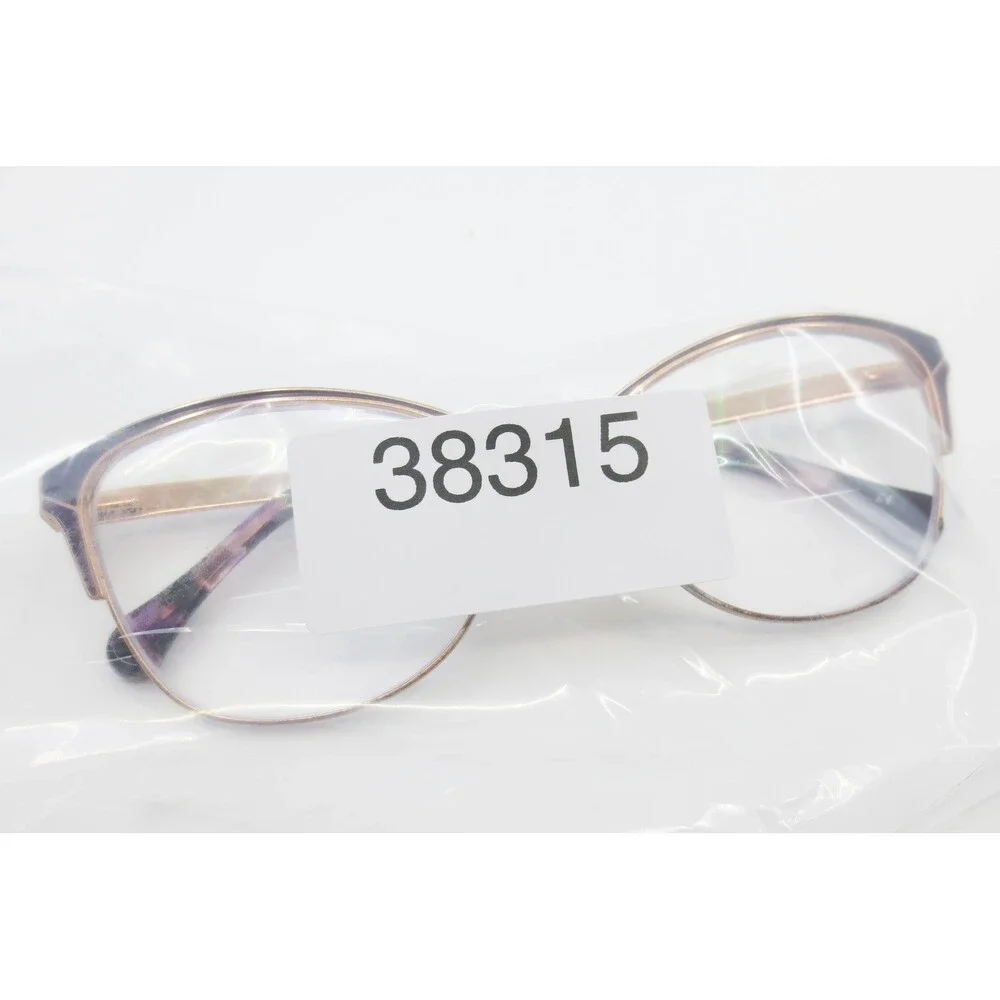 Trina Turk Danai Eggplant Gold Cat Eye Eyeglass Frames 53-16-135 EGGP Purple